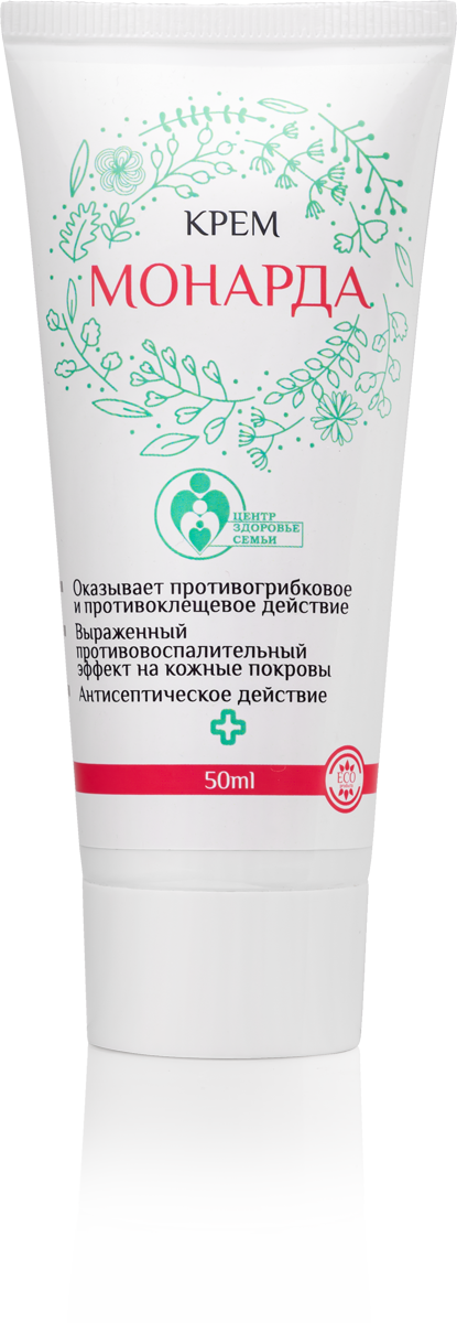 МОНАРДА
Ефективний натуральний засіб профілактики грибкових та кліщових уражень шкіри. Має виражену антисептичну дію. Сприяє відновленню шкірних покривів після грибкових та кліщових уражень, оніхомікозу, псоріазу, екзем, має протизапальний та регенеративний ефект.

Склад: (INCI): Вода деонізована, цетостеариловий спирт, моногліцирин стеарат, стеаринова кислота, ксантова смола, олія мануки, муміє, екстракти: монарди, прополісу, чайного дерева, календули, звіробою, деревію, кропиви.